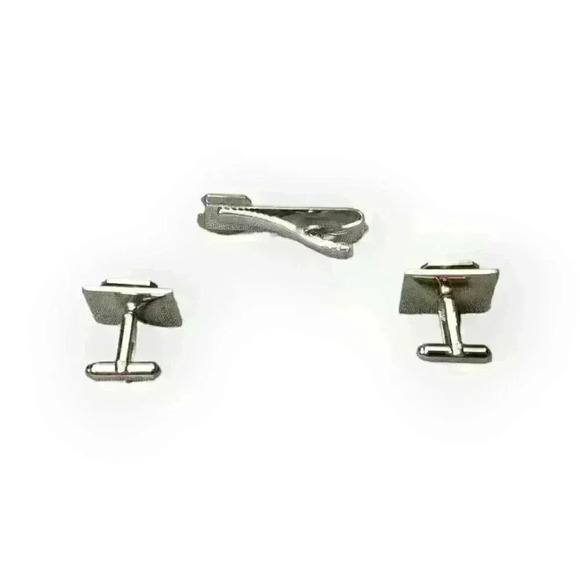 Vintage USAF AF Logistics Command Air Force Balfour Cufflinks & Tie Bar Clip Set - Picture 3 of 5